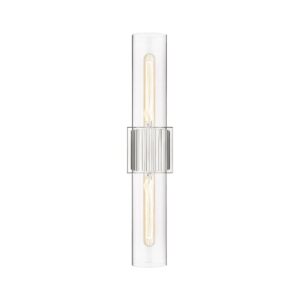 Mirza Clear Glass Bath Sconce – 2 Light