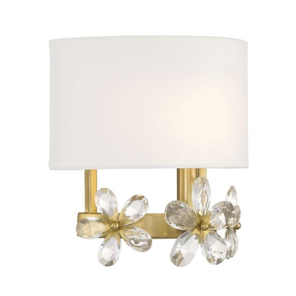 SC24040.2.SC24040AB Crystal Wreath Sconce – view 3