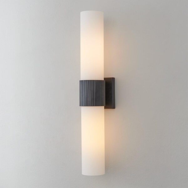 SC24041.0.SC24041BK Mirza Opal Glass Bath Sconce – 2 Light