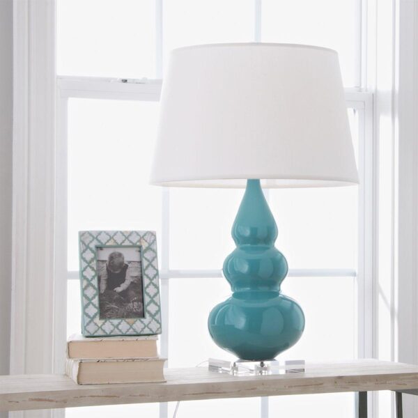 TL08086A.1.TL08086ASB Sassy Ceramic Table Lamp – Lucite Base – view 2