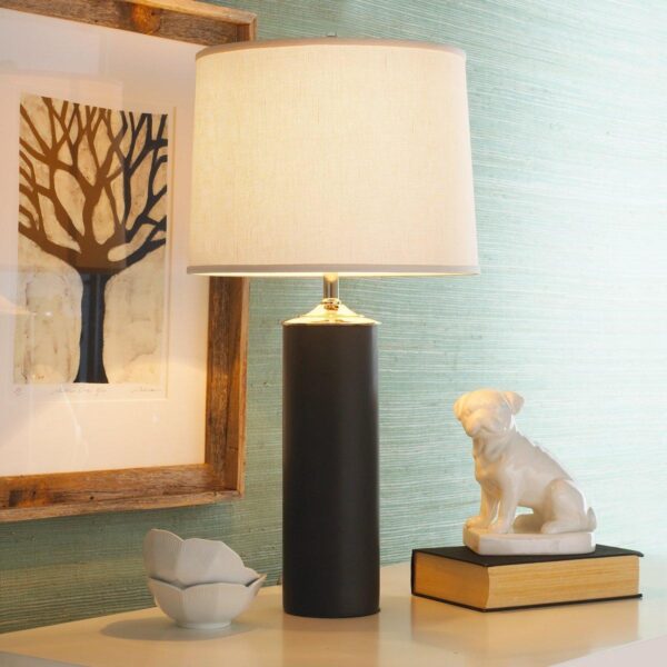 TL12089.0.TL12089BK Modern Cylinder Ceramic Table Lamp