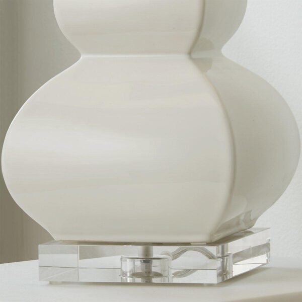 TL14147.2.TL14147WH Porcelain Square Gourd Table Lamp – view 3