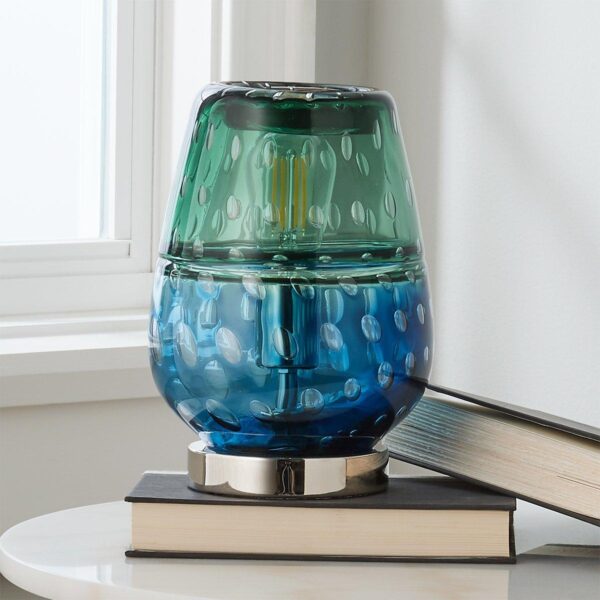 TL20025.1.TL20025MU Fused Jewel Tone Art Glass Table Light – view 2