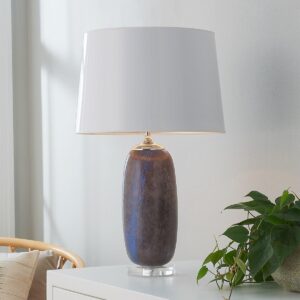 Graphite Art Glass Table Lamp