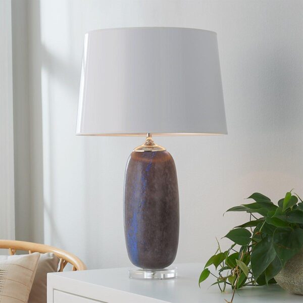 TL22046.0.TL22046GY Graphite Art Glass Table Lamp