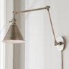 WS07003.0.WS07003ANTNICKEL Cone Pivot Shade Double Joint Swing Arm