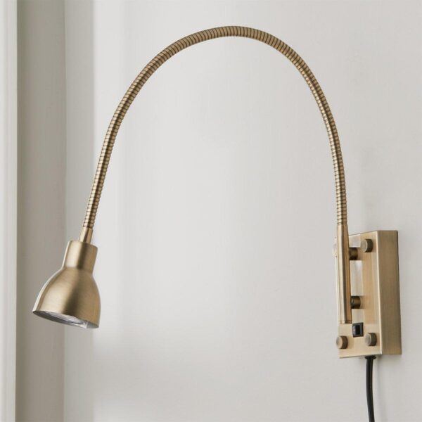 WS09005.1.WS09005AB LED Gooseneck Reading Swing Arm Sconce – view 2