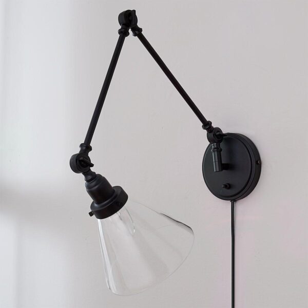 WS17002.1.WS17002BK Industrial Triangle Shade Swing Arm – view 2