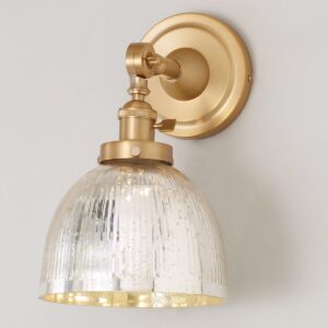 Mercury Glass Dome Single Swivel Swing Arm