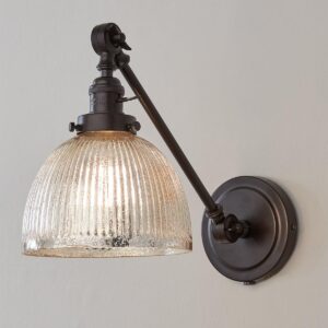 Mercury Glass Dome Swivel Swing Arm