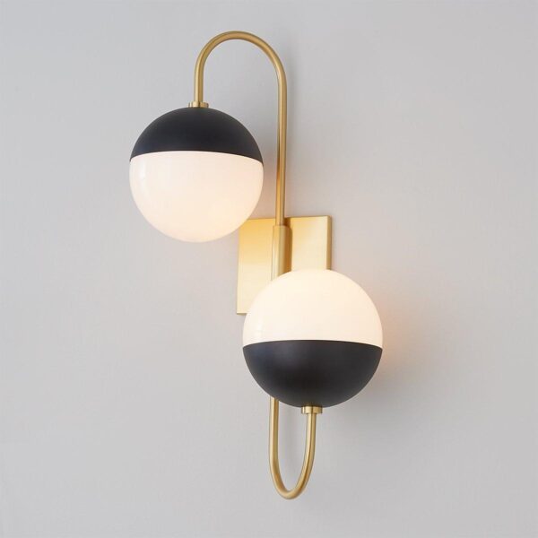 Mid-Century Globe Adjustable Double Swing Arm
