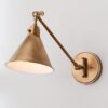 WS19019.0.WS19019AB Cyrus Straight Swing Arm Sconce – Metal Shade