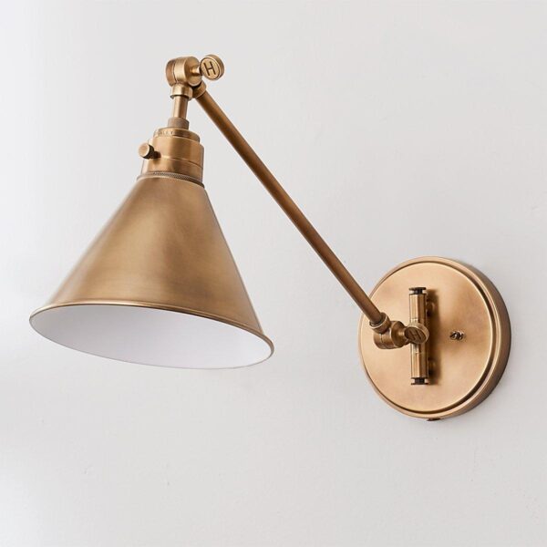 WS19019.1.WS19019AB Cyrus Straight Swing Arm Sconce – Metal Shade – view 2