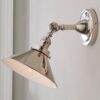WS20002.3.WS20002PN Banner Swing Arm Bath Sconce – Metal Triangular – view 4