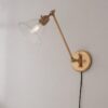 WS21010.2.WS21010AB Cyrus Straight Swing Arm Sconce – Glass Shade – view 3