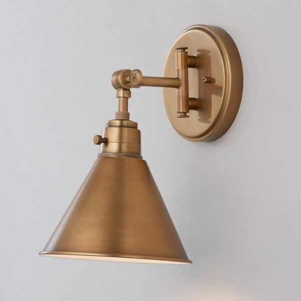 WS21011.3.WS21011AB Cyrus Swing Arm Sconce – Metal Shade – view 4