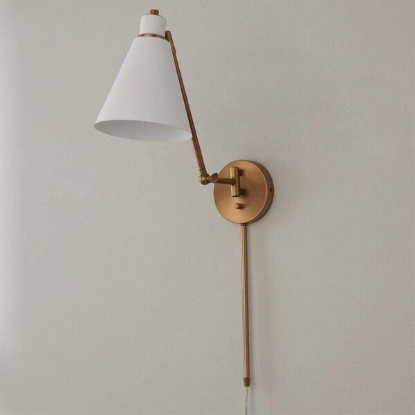 WS23013.1.WS23013AW Jenovia Swing Arm Sconce – view 2