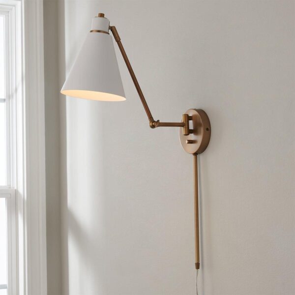 WS23013.3.WS23013AW Jenovia Swing Arm Sconce – view 4