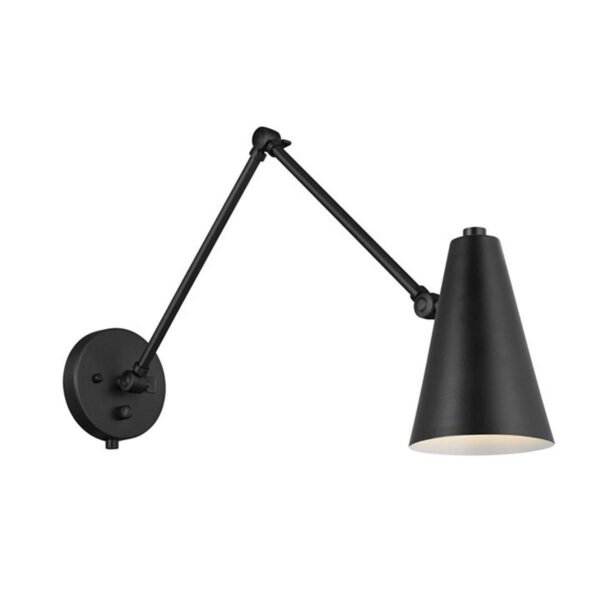 WS23015.1.WS23015BK Desai Arched Swing Arm Sconce – view 2