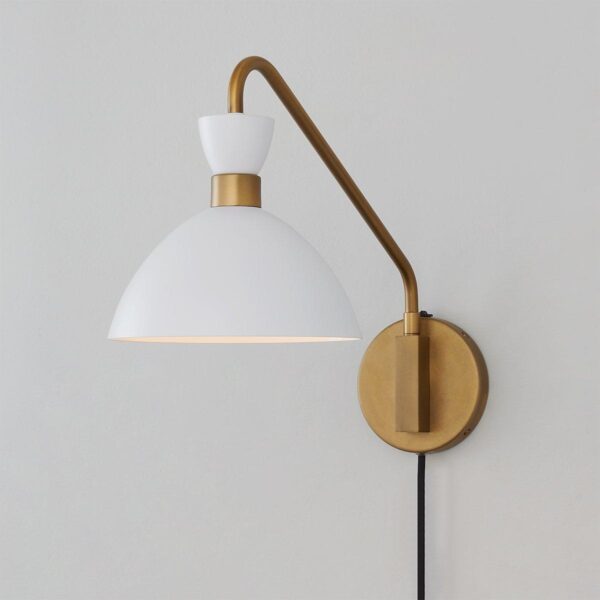 WS23020.0.WS23020WH Arendelle Metal Swing Arm Sconce