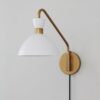WS23020.1.WS23020WH Arendelle Metal Swing Arm Sconce – view 2