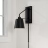 WS24024.1.WS24024BK Paulson Swing Arm Sconce – view 2