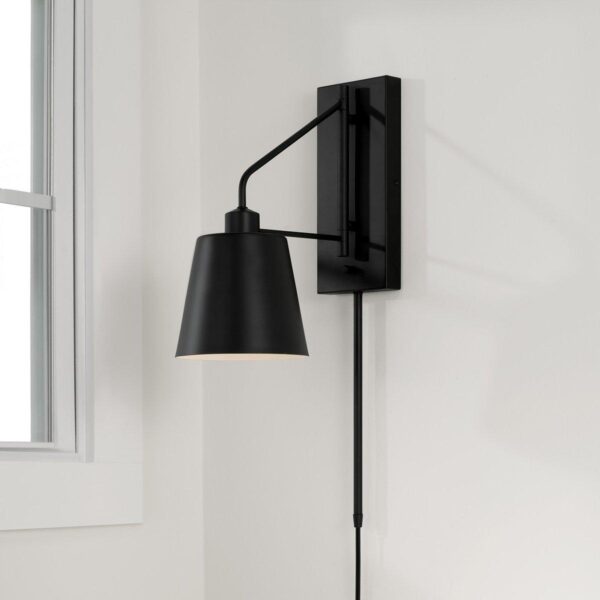 WS24024.1.WS24024BK Paulson Swing Arm Sconce – view 2