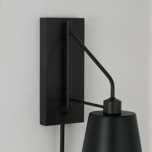 WS24024.3.WS24024BK Paulson Swing Arm Sconce – view 4