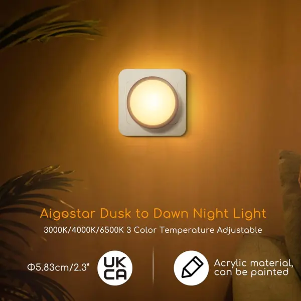 aigostar-night-light-plug-in-walls-kids-3-color-adjustable-led-for-hallway-landing8433325220549_02c_MP Aigostar Kids Plug-In Night Light, 3-Color LED – view 2