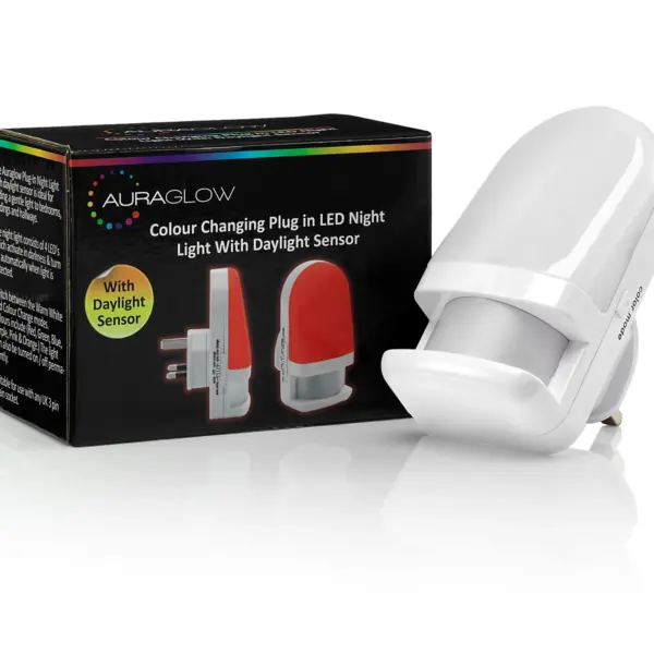Auraglow Color-Changing LED Night Light with Daylight Sensor – view 7