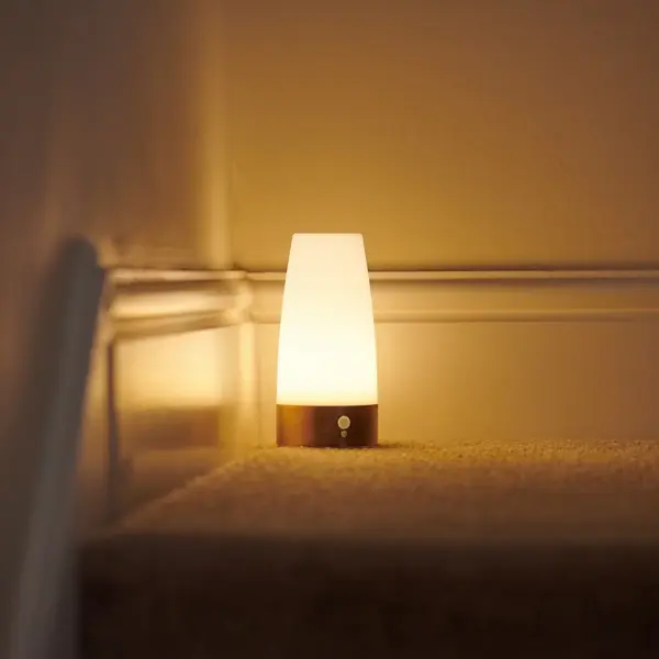 Auraglow round motion-sensor night light – battery powered. – view 3
