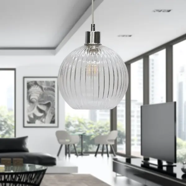 First Choice Carss Chrome Ceiling Pendant with Flex Suspension Kit – view 4