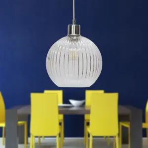 First Choice Carss Chrome Ceiling Pendant with Flex Suspension Kit