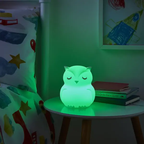 glow-damini-multicoloured-owl-integrated-led-night-light5020024410536_02i_bq Glow Damini Multicolor Owl Night Light – view 4