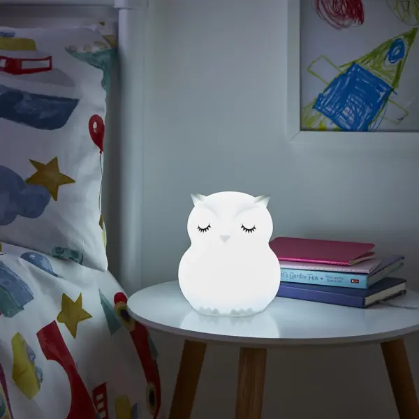 glow-damini-multicoloured-owl-integrated-led-night-light5020024410536_04i_bq Glow Damini Multicolor Owl Night Light – view 6
